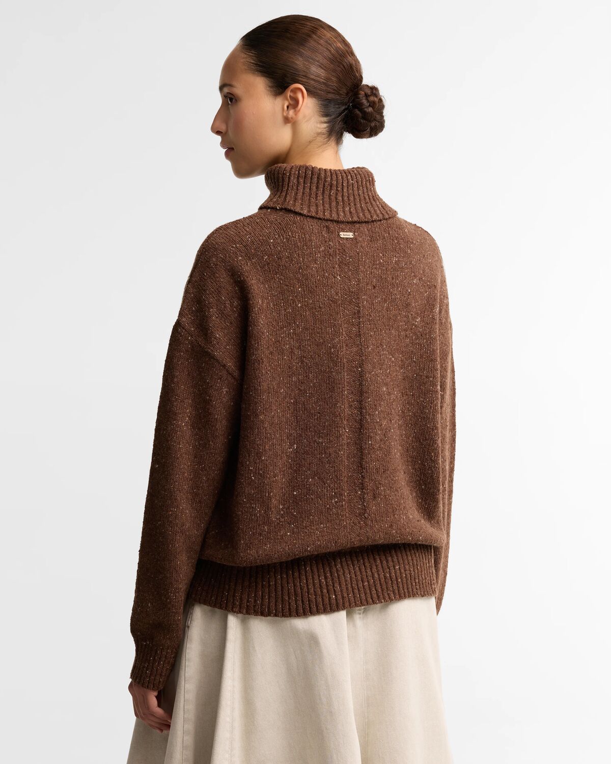 Barbour Stanford Fleck Rollneck Wool Jumper - Rustic