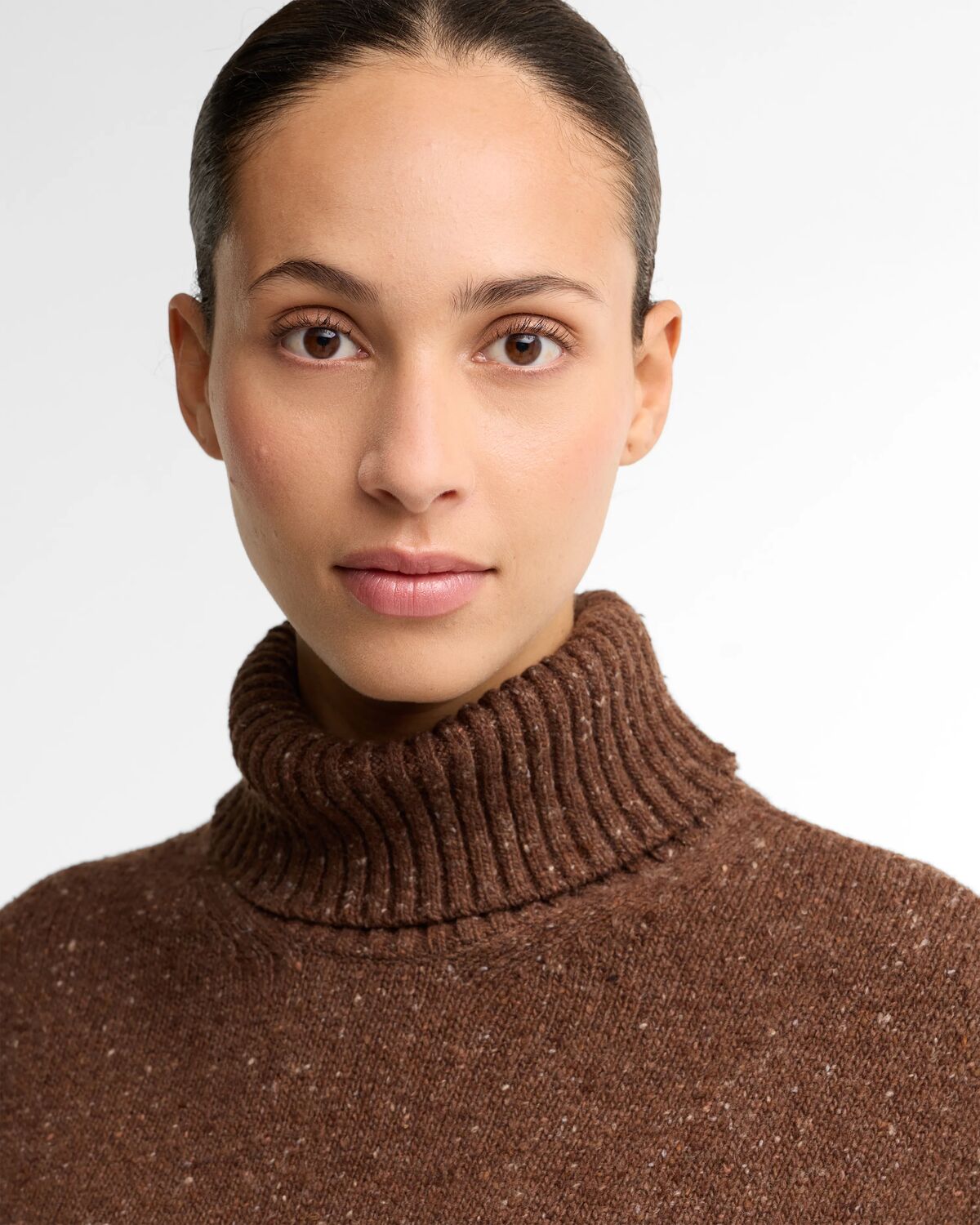 Barbour Stanford Fleck Rollneck Wool Jumper - Rustic