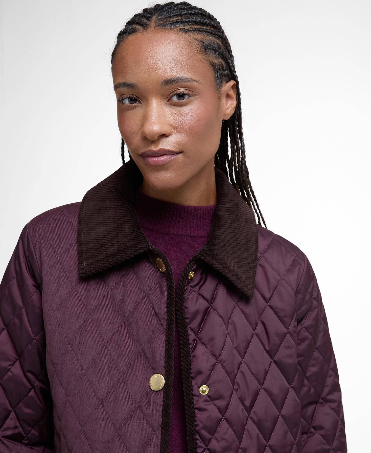 Barbour Marla Quilted Jacket - Black Cherry