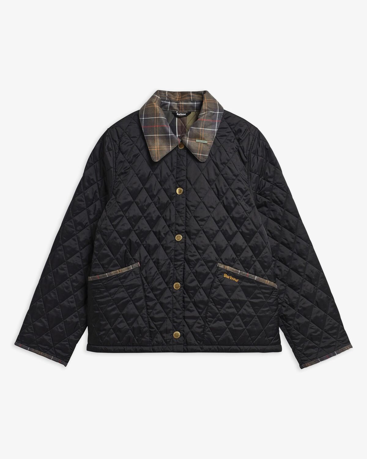 Barbour Icons Tartan Collar Cropped Liddesdale Quilted Jacket