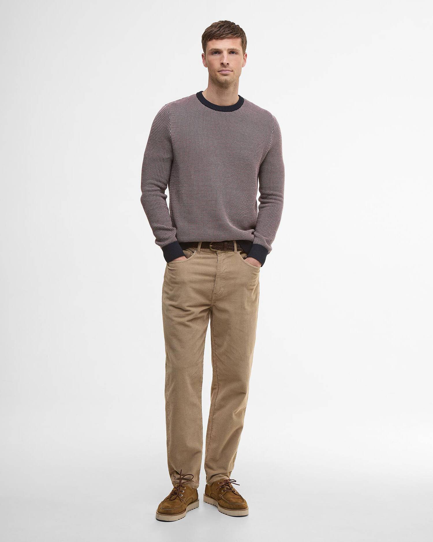 Barbour Wells Crew Neck Jumper - Navy