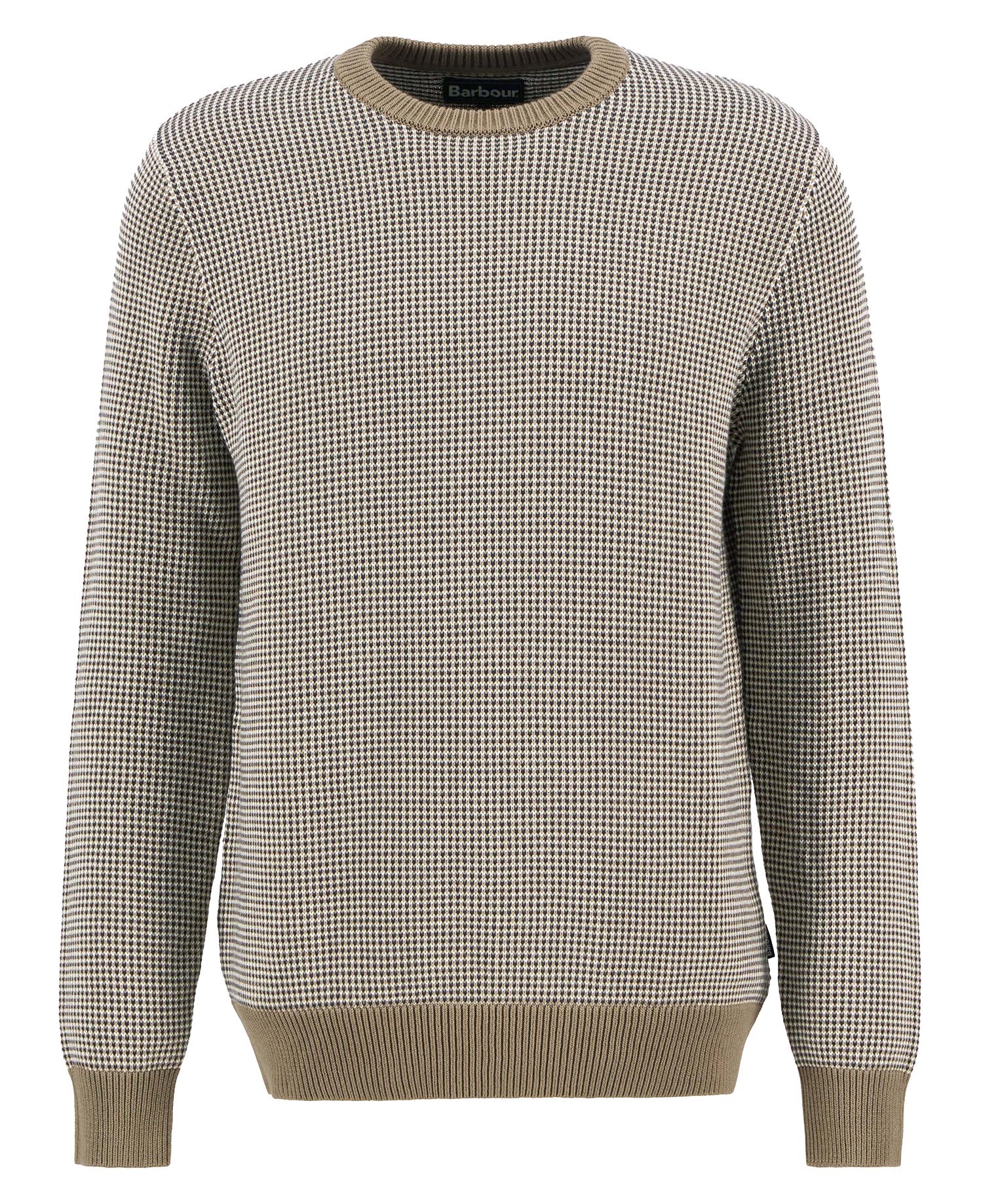Barbour Wells Crew Neck Jumper - Washed Stone