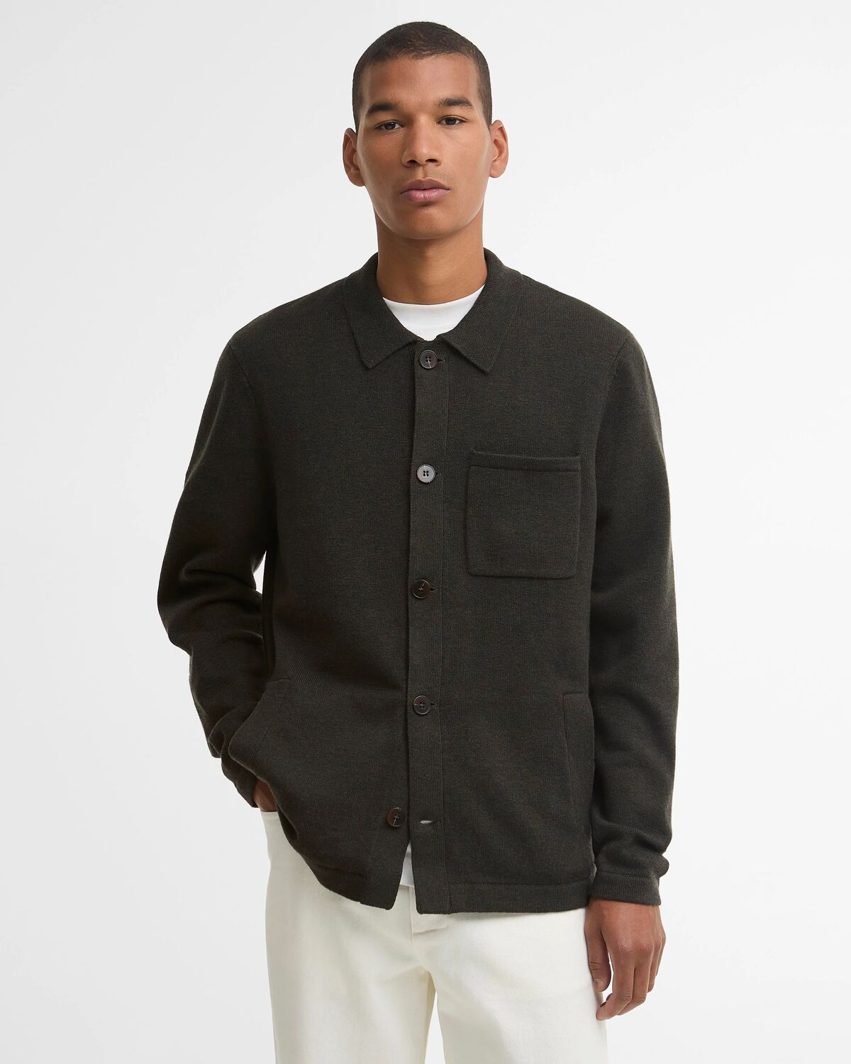 Barbour Bellam Knitted Cardigan - Olive