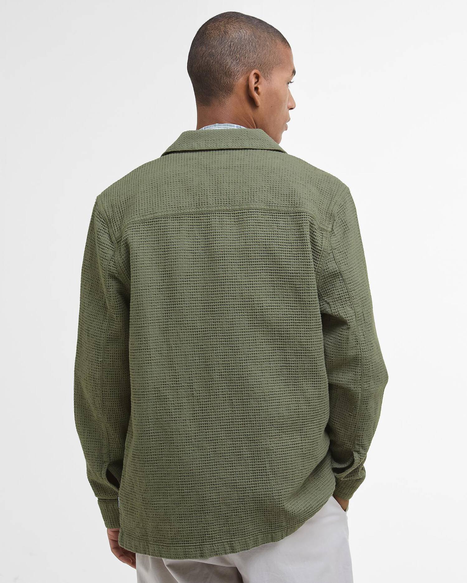 Sandwood Waffle Overshirt - Light Moss