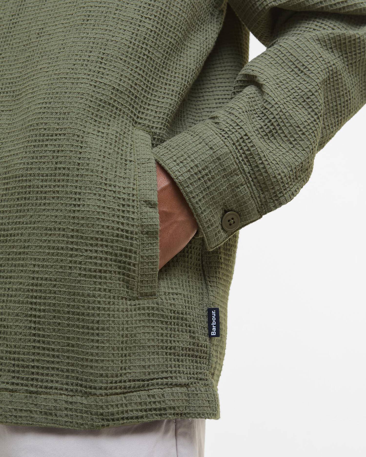 Sandwood Waffle Overshirt - Light Moss