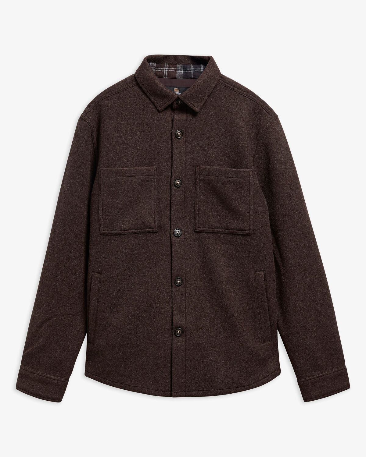 Barbour Marltown Tailored Wool Blend Overshirt - Brown