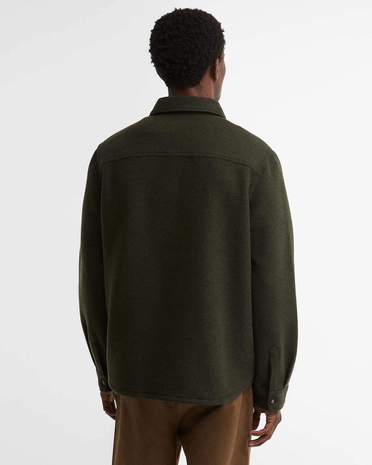 Barbour Marltown Tailored Wool Blend Overshirt - Sage