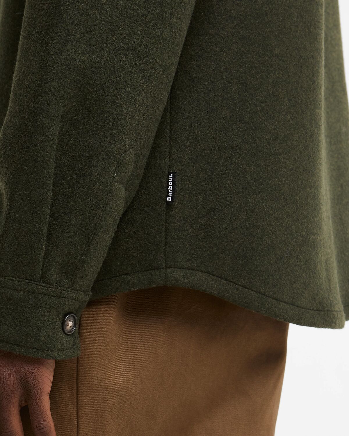 Barbour Marltown Tailored Wool Blend Overshirt - Sage