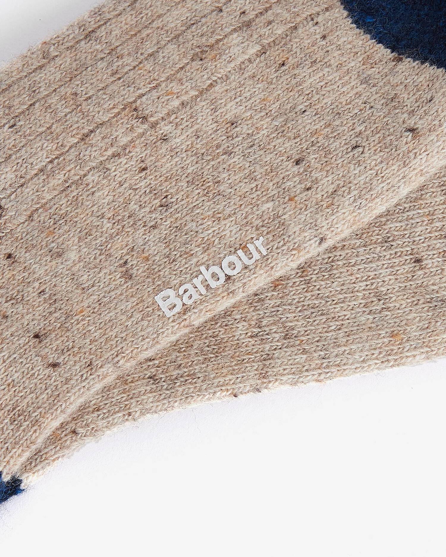 Barbour Houghton Socks — Stone/Navy