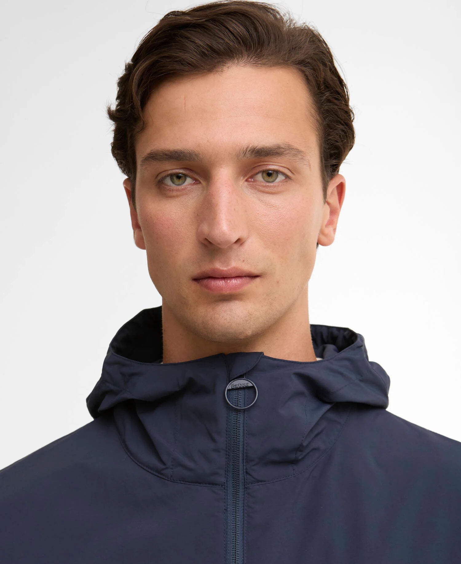 Barbour Modern Rokig Hooded Showerproof Jacket - Navy
