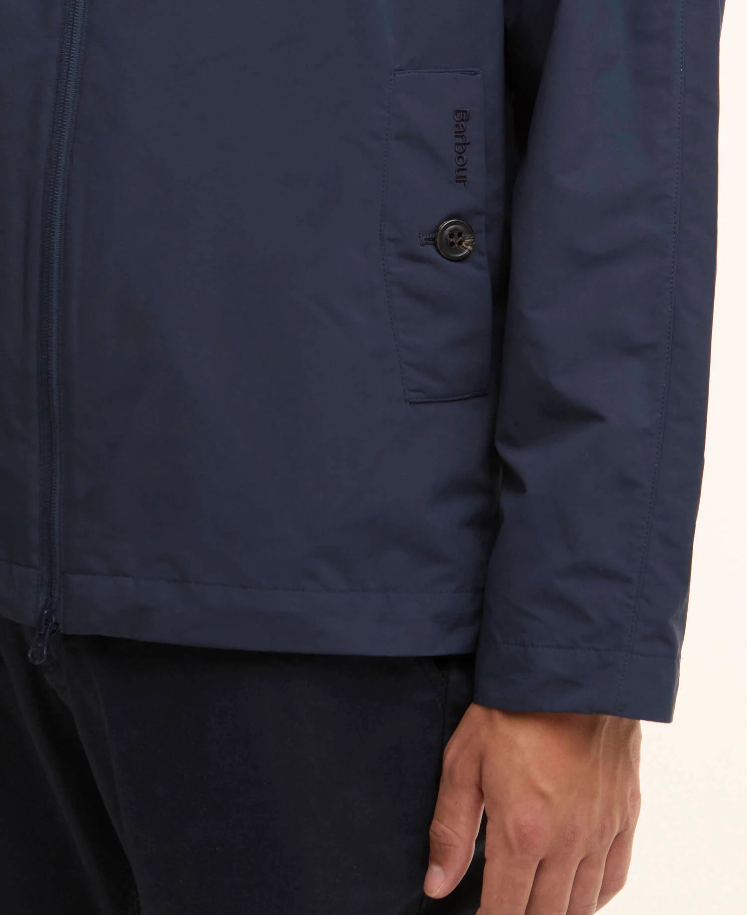 Barbour Modern Rokig Hooded Showerproof Jacket - Navy