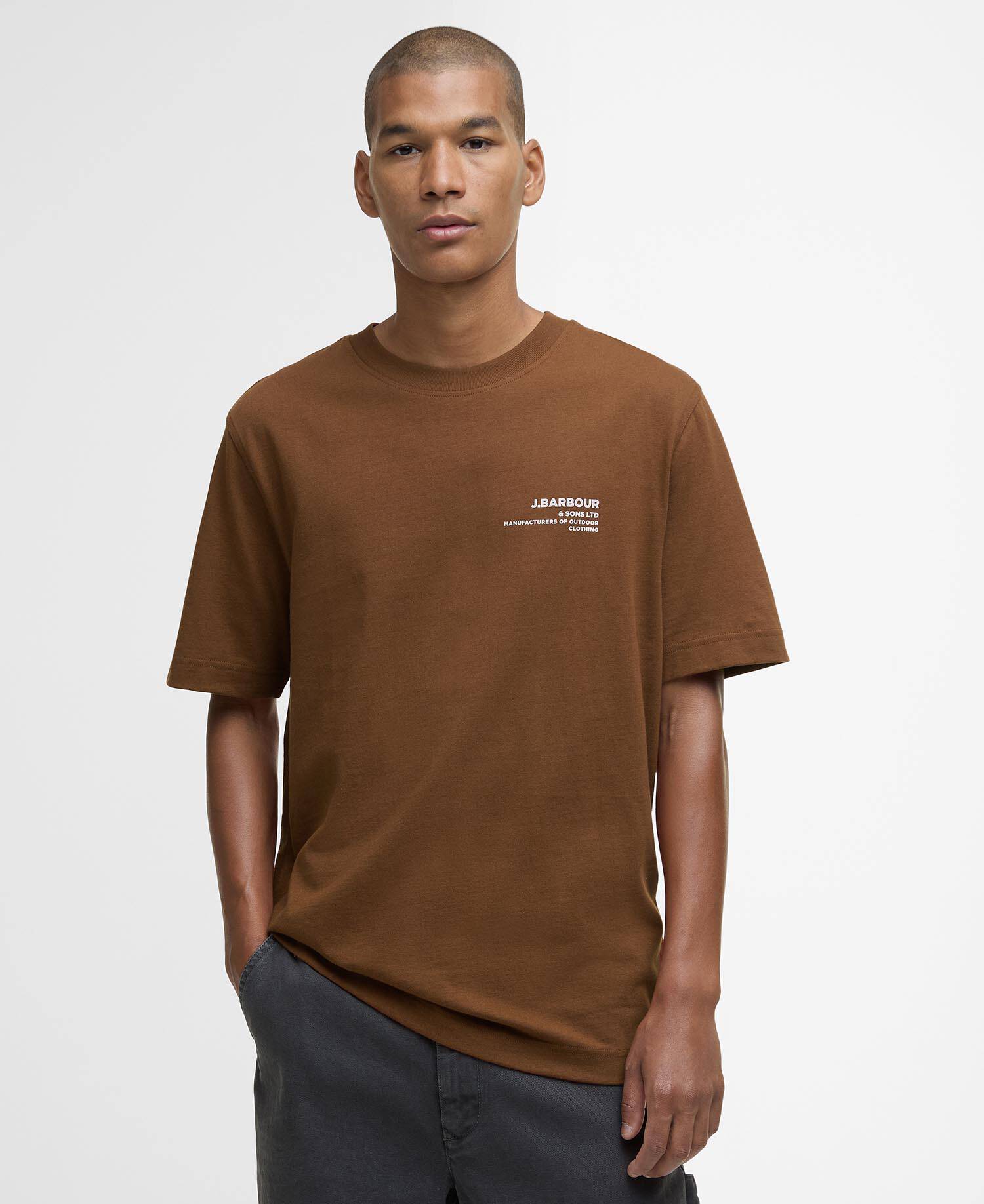 Barbour Parkend Photographic Relaxed T-Shirt - Brown