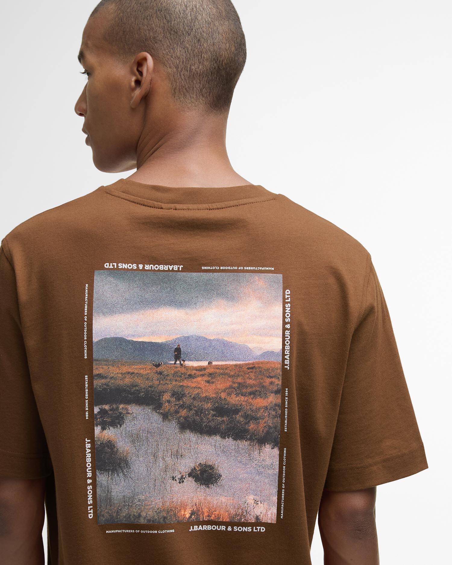 Barbour Parkend Photographic Relaxed T-Shirt - Brown