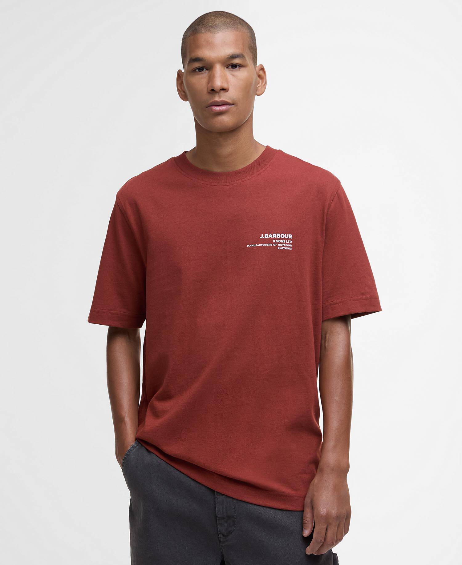 Barbour Parkend Photographic Relaxed T-Shirt - Brick Red