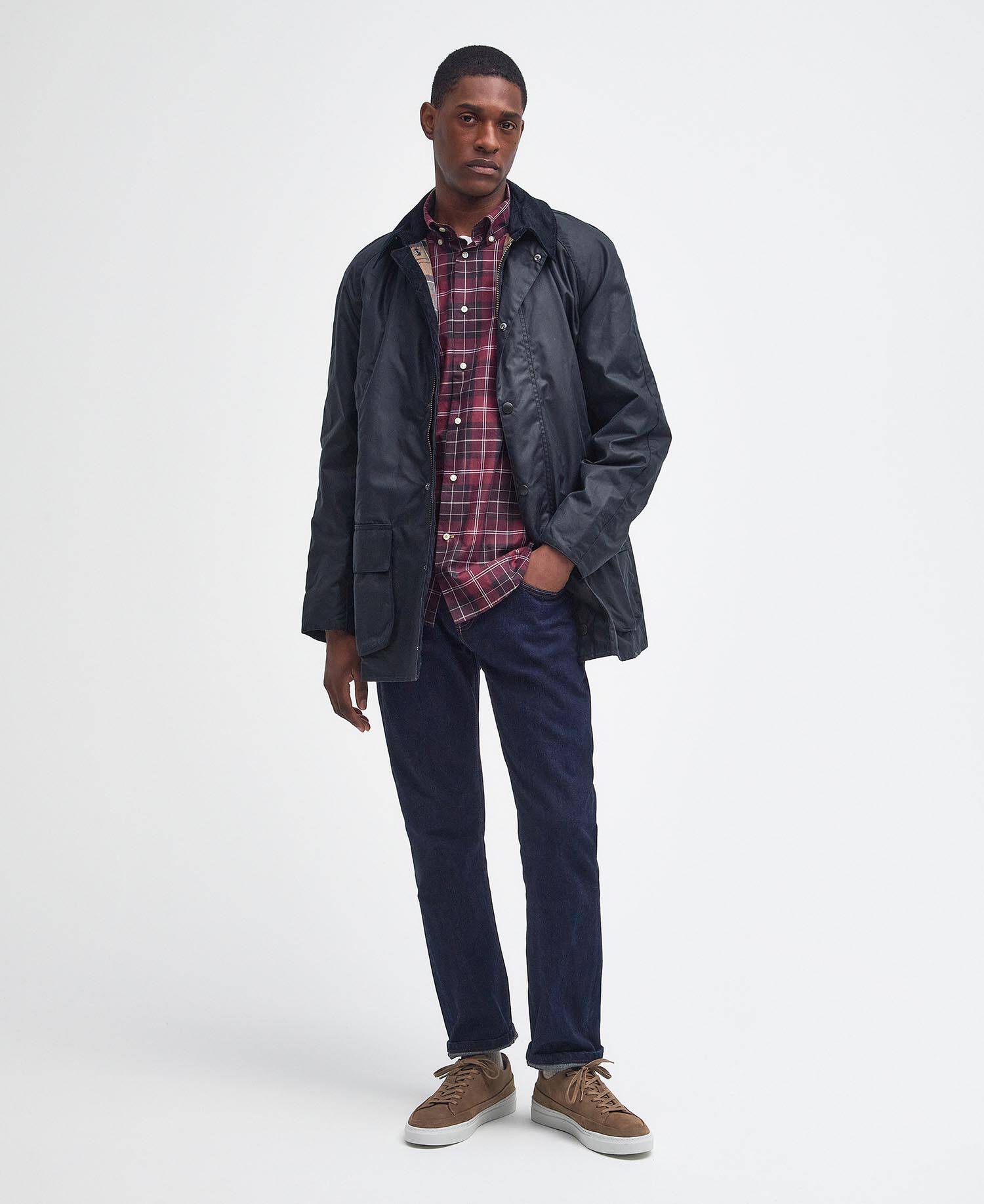 Barbour Bristol Wax Jacket - Navy