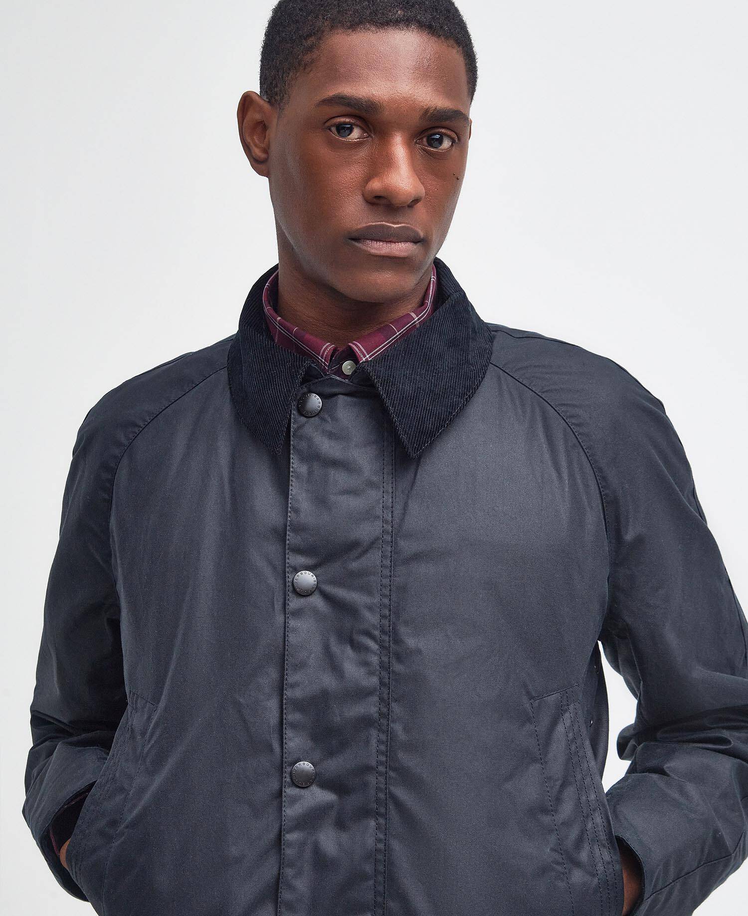 Barbour Bristol Wax Jacket - Navy