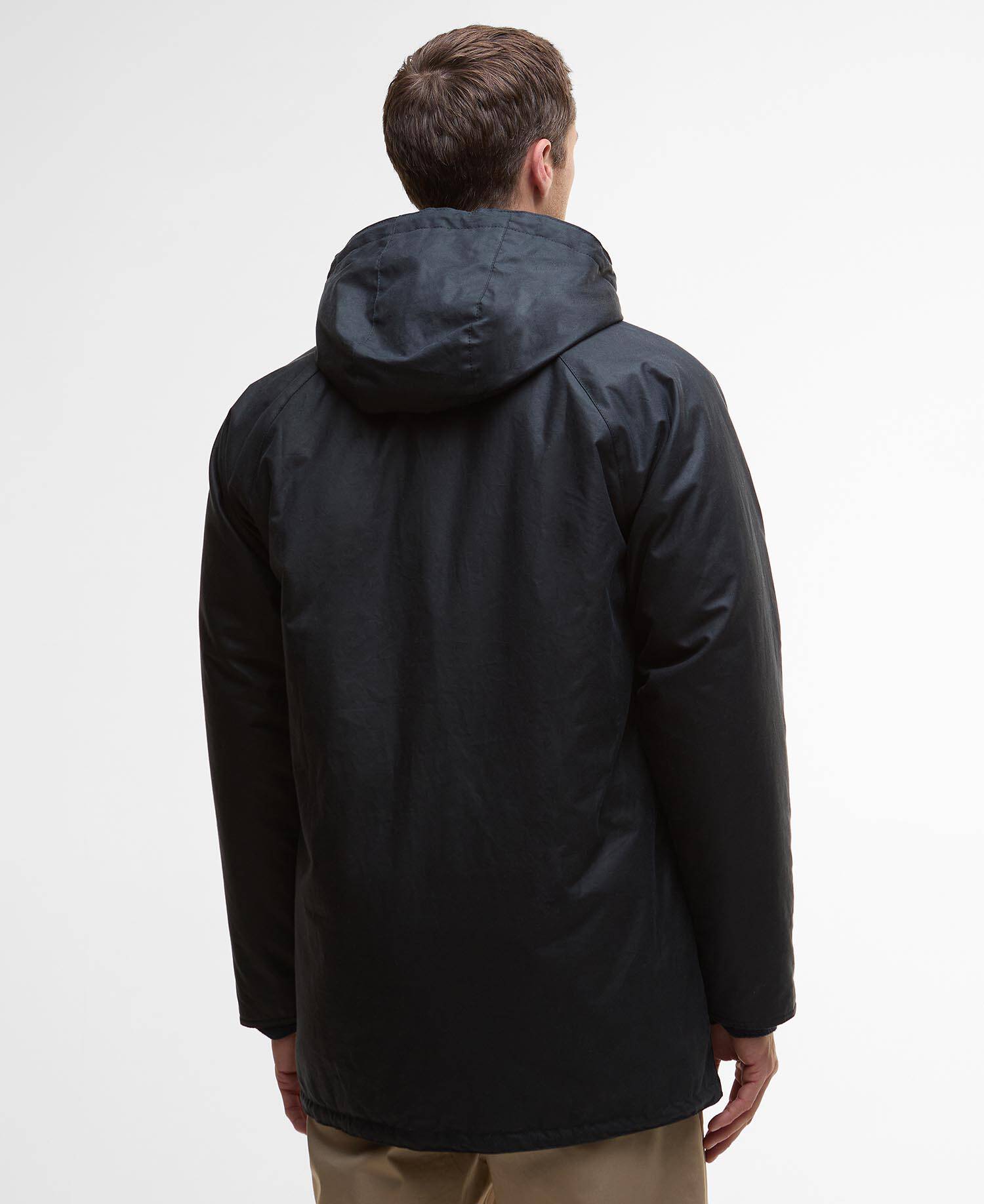 Barbour Bedale Waxed Parka - Navy