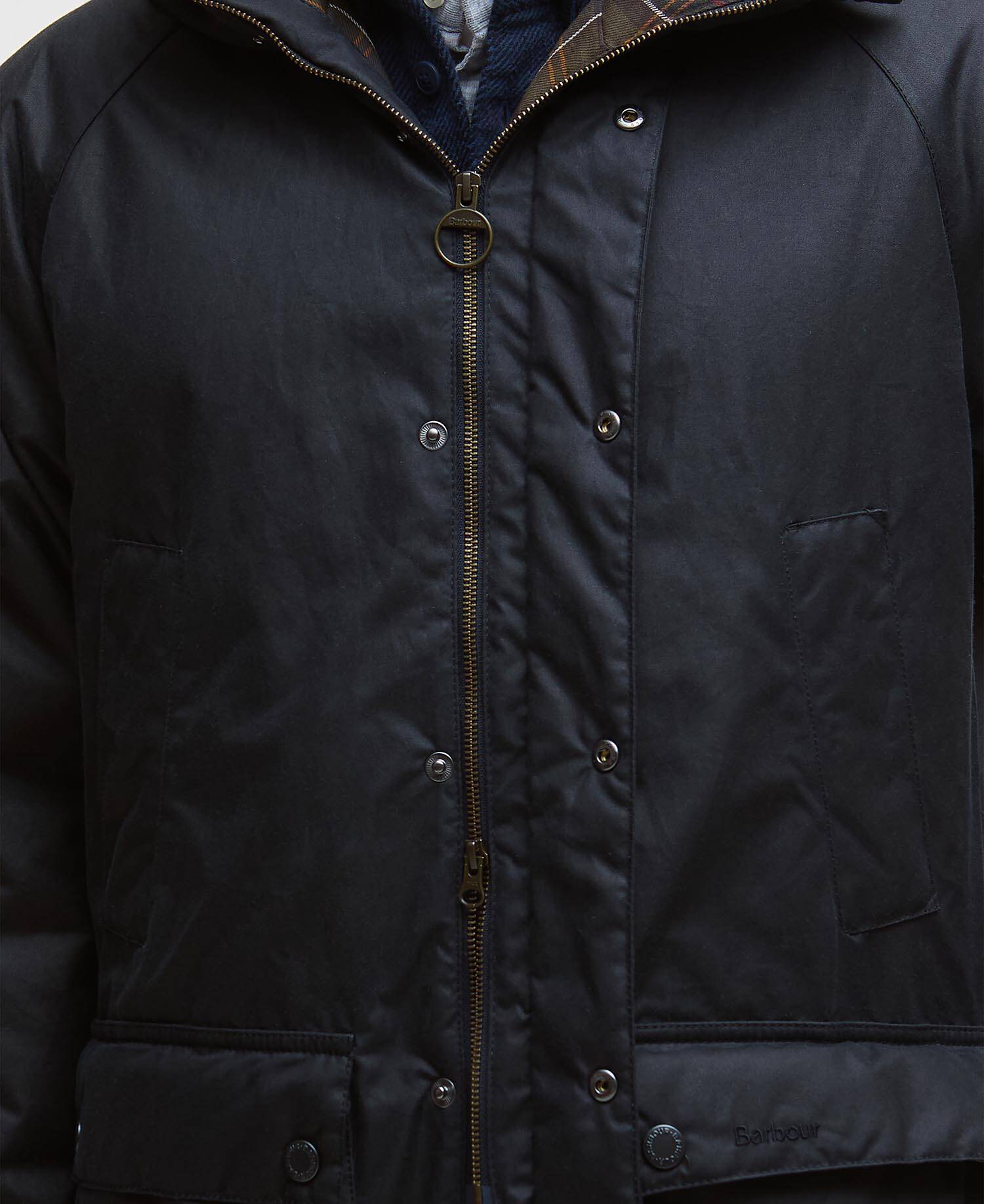 Barbour Bedale Waxed Parka - Navy