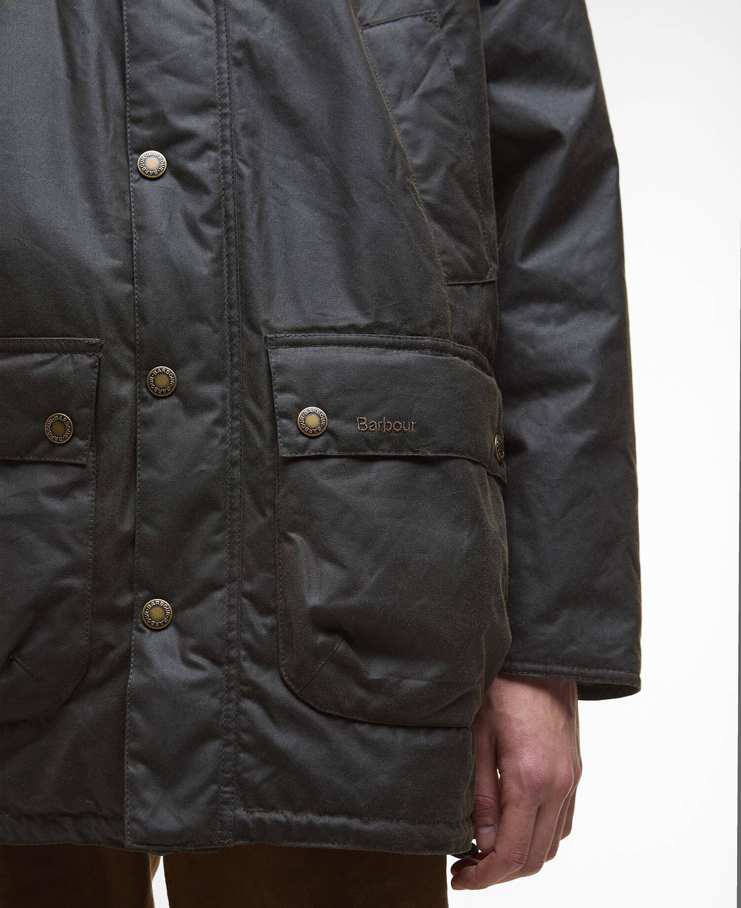 Barbour Bedale Waxed Parka - Olive